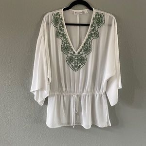 Green and white blouse from NY & Co size M